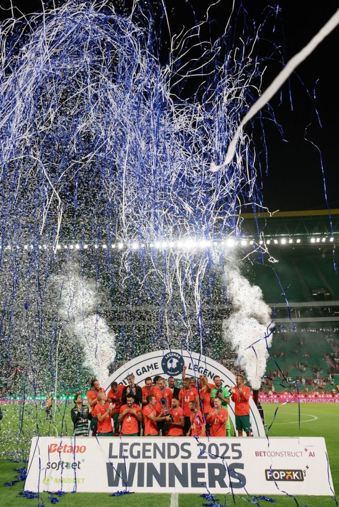 Football legends celebrate victory at SBC Legends 2025 Charity Game